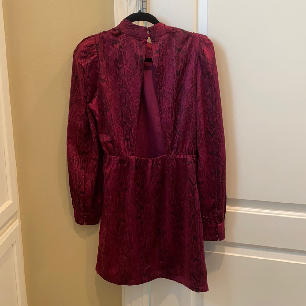 Dynamite Pink Snakeskin Dress